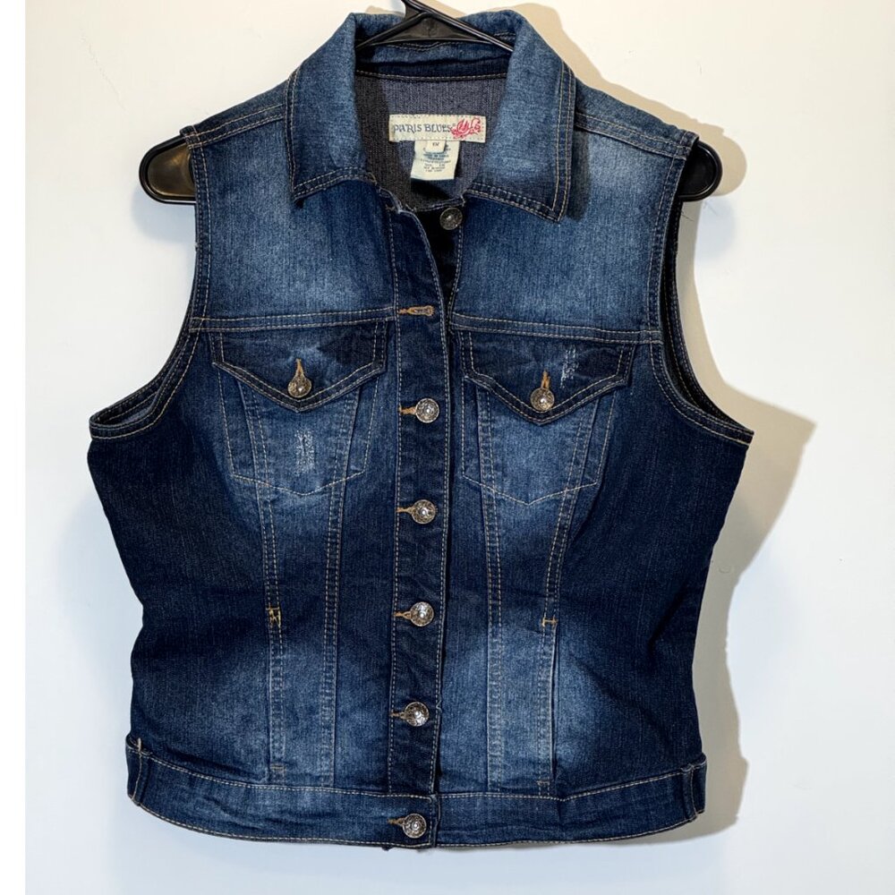 Women Dark Demin Vest Size: 1X